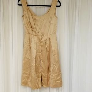 Gold silk Banana Republic dress
